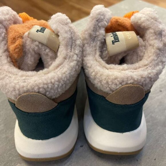 TIMBERLAND WOMEN'S RETRO SWIFT HIGH TOP LACE SNEAKE MEDIUM BEIGE SUEDE A431J-EW1 - Picture 3 of 7